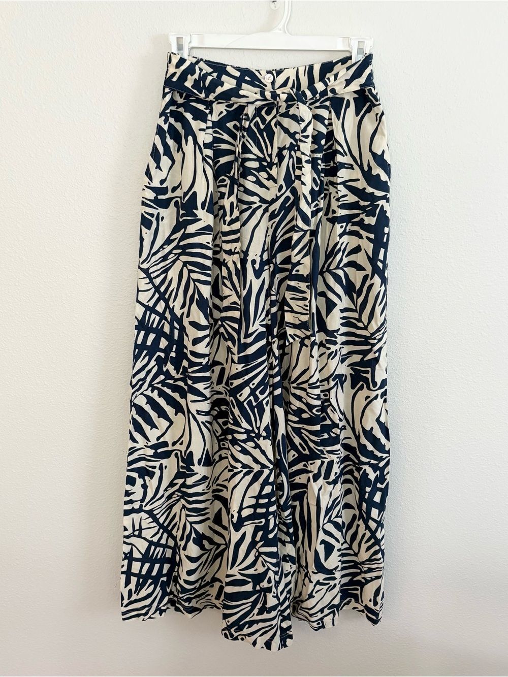 Patrons of Peace Boho Wide Leg Pants Tropical Beach Summer Flowy Size M Stretch
